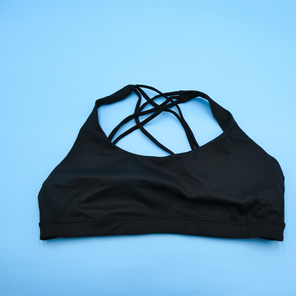 Victoria's Secret Bralette Women Large‎ Strappy Back Black Mesh Lined Polyester